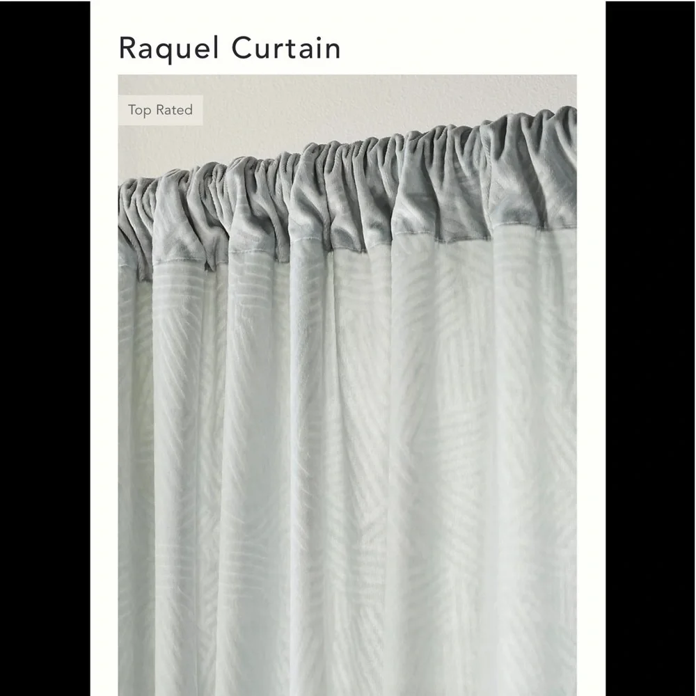 New Anthropologie Raquel Curtain light blue